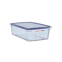 Blue plastic container 1/1 with lid height 5.90 inch