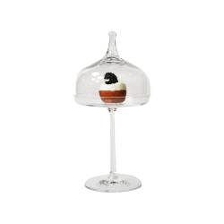 Rona Ambiente stem glass raised with dome 4.72x9.25 inch