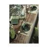 Flacher Mediterraneo Novità Home Teller aus grüner Keramik 20 cm