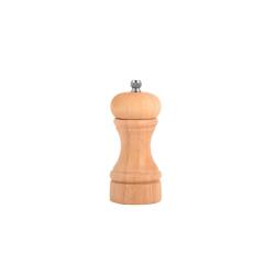 Natural beech wood salt and pepper mill 4.52 inch