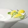 Bowl lavafrutta Limoni con piatto in ceramica dipinta a mano cm 29