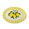 Hand painted ceramic oval tray Lemons cm 47x33