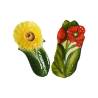Hand-painted ceramic flowers ladle holder in assorted colors cm 28.5x13