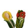 Hand-painted ceramic flowers ladle holder in assorted colors cm 28.5x13