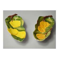 Poggiamestolo Frutta in ceramica dipinta a mano in colori assortiti cm 28x11
