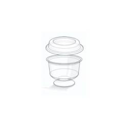 Transparent plastic cup with lid 6.76 oz.
