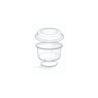 Transparent plastic cup with lid 6.76 oz.