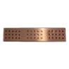 Bar mat con griglia e fori tondi in acciaio inox ramato cm 47x10,8x1,6