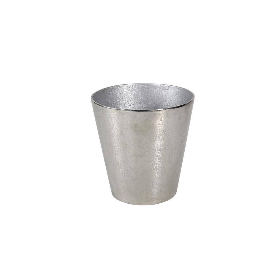 Silver aluminium wine and champagne bucket 7.87x8.07 inch