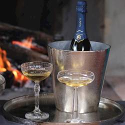 Secchiello vino e champagne in alluminio silver cm 20x20,5