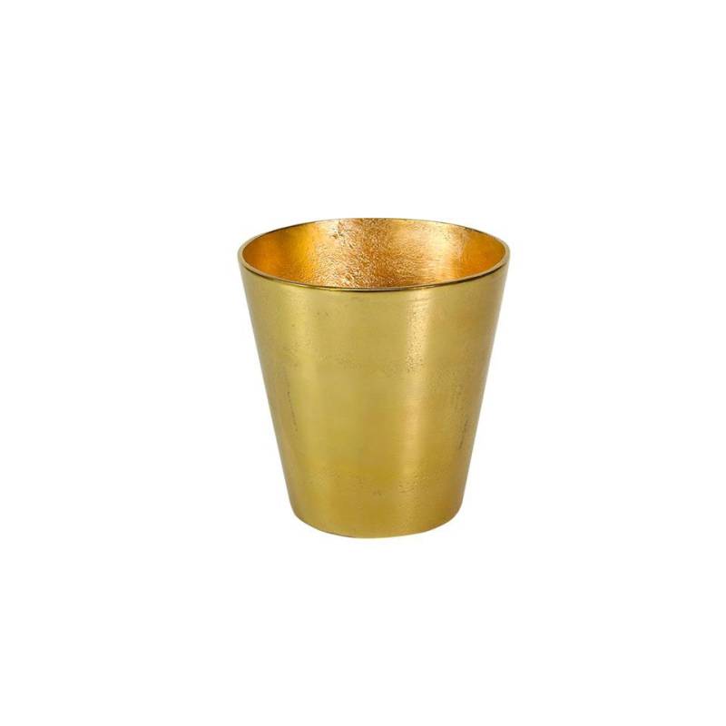 Gold aluminium wine and champagne bucket 7.87x8.07 inch