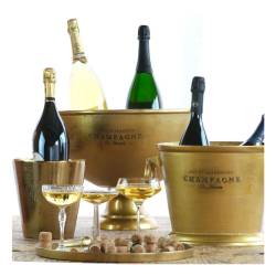 Secchiello vino e champagne in alluminio gold cm 20x20,5