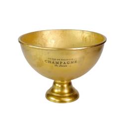 Récipient pour vin mousseux avec inscription en aluminium doré 46x33 cm