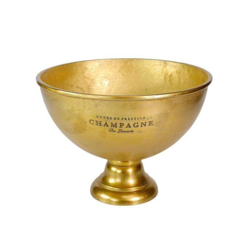 Récipient pour vin mousseux avec inscription en aluminium doré 46x33 cm