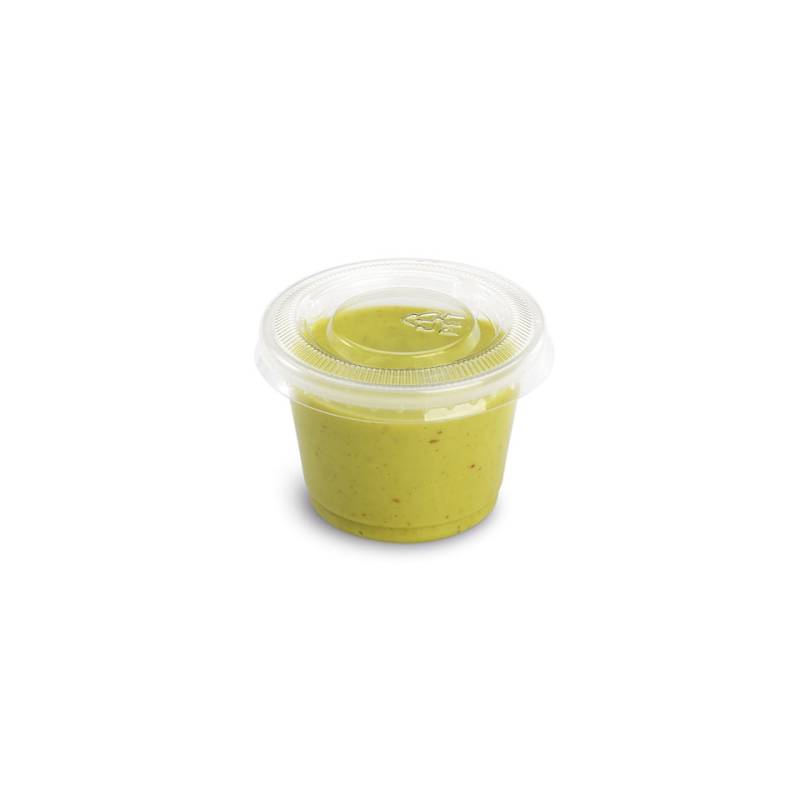 Delipack transparent pet sauce cup 1 oz.