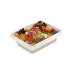 Luxifood paper container with polypropylene lid 7.08x5.51 inch