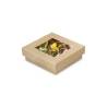 Nomipack container with brown paper window lid cm 11.5x11.5x4