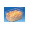 Standipack oval transparent plastic container with lid 50.72 oz.