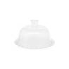 Pasabahce Mini Patisserie glass cake plate with dome 10.23 inch