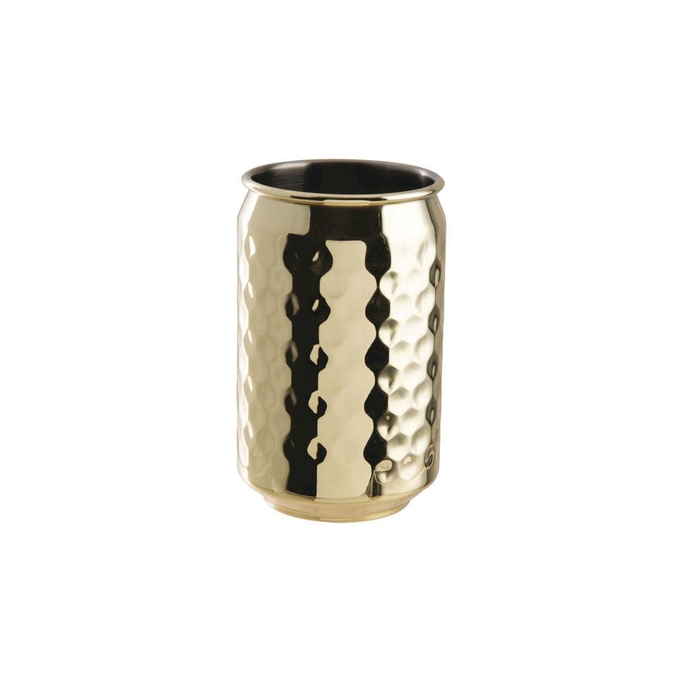 Hammered stainless steel gold tumbler 16.57 oz.