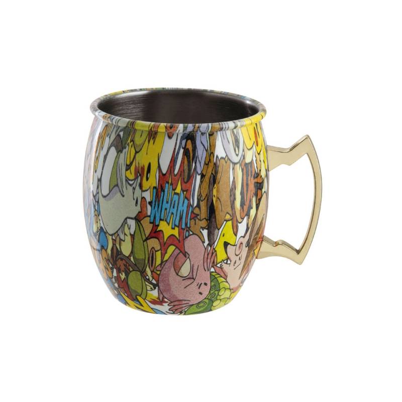 Boccale Moscow Mule decoro Pokemon in acciaio inox cl 55