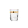 Libbey Envy rocks glass tumbler with gold staple 10.82 oz.