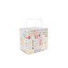 White paper bags with coloured decoration Words 10.23x6.69x9.44 inch