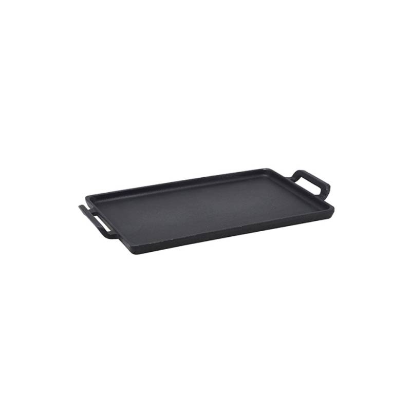 Rectangular tray with cast iron handles 25x15.5 cm