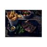 Rectangular tray with cast iron handles cm 28x20