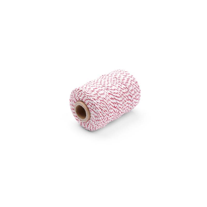 Red and white cotton food twine 433 ft.