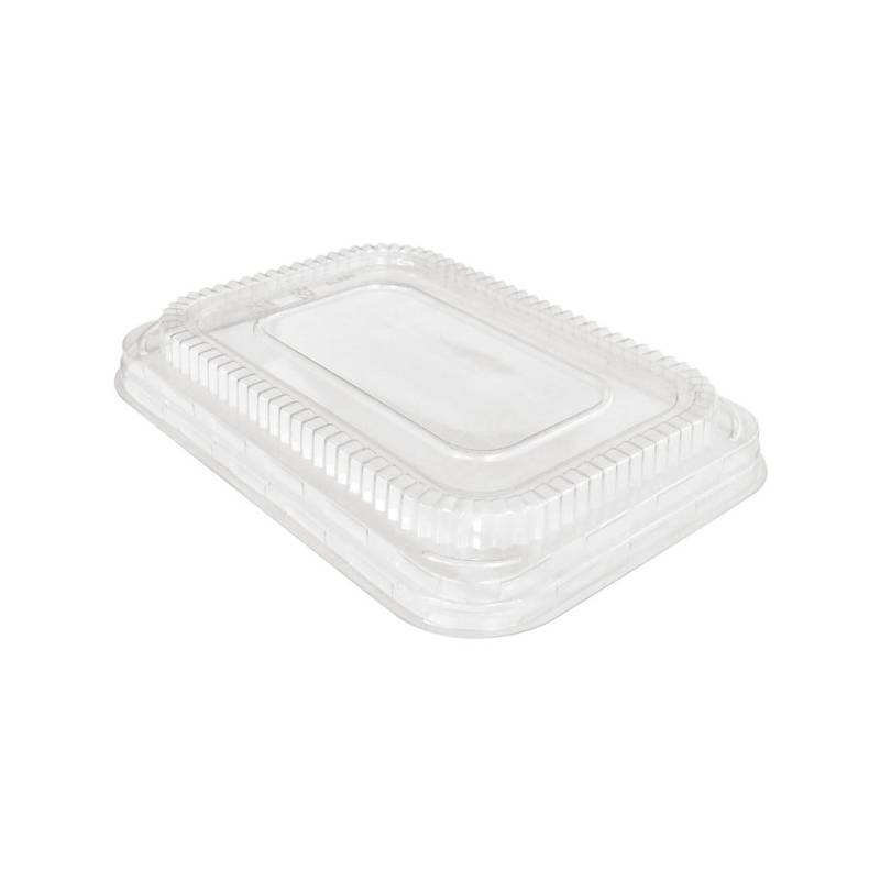 Transparent APET disposable lid 8x5.89 inch