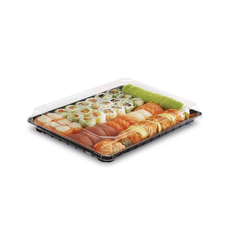 Formipack black polystyrene tray 12.83x9.68 inch