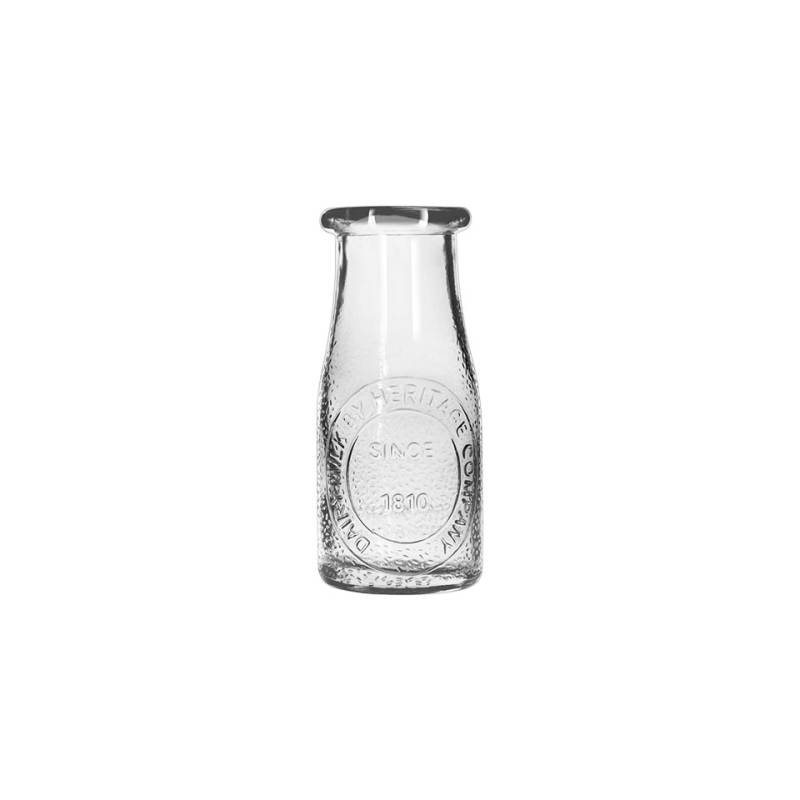 Libbey glass mini milk bottle 7 oz.