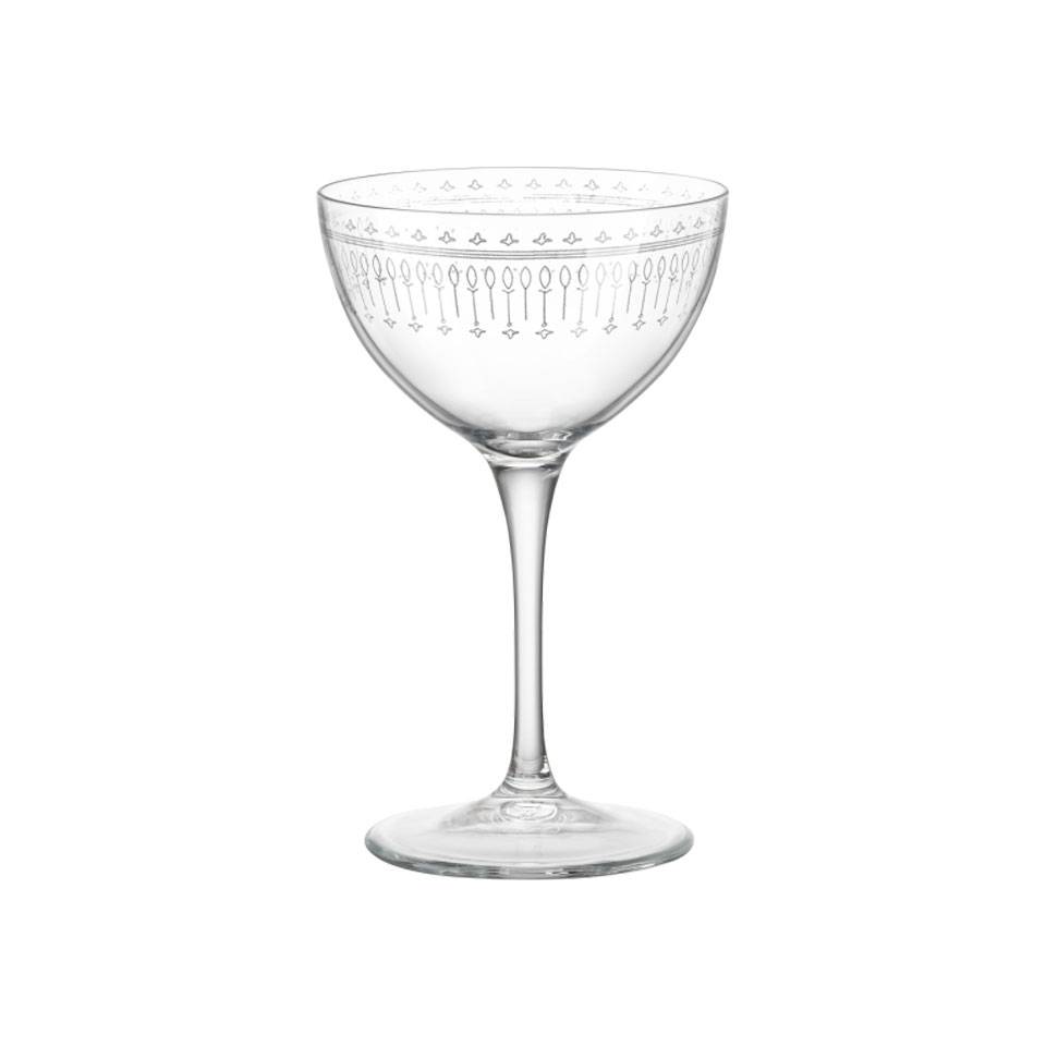 Coppa Champagne/Martini Novecento Art Decò Bormioli Rocco in vetro cl 23,5