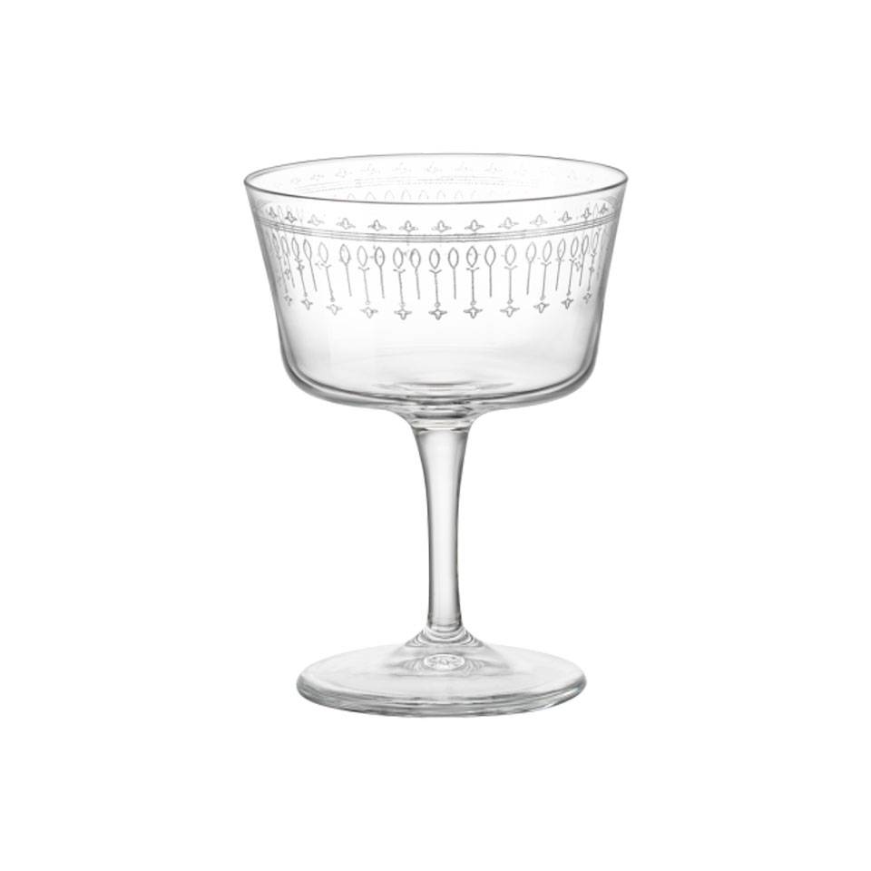 Fizz Novecento Art Deco Bormioli Rocco glass goblet cl 22