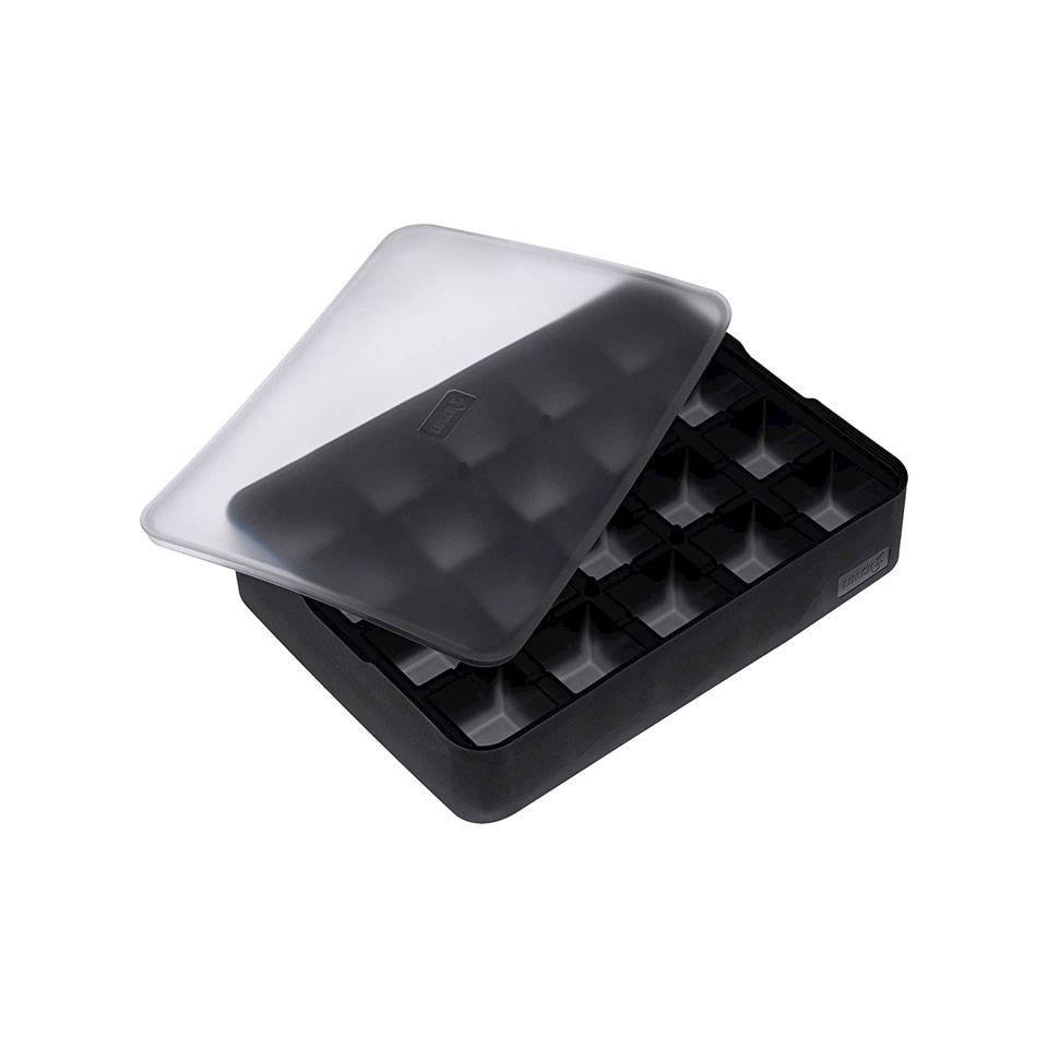 Black silicone cube ice mould 1.81x1.81 inch