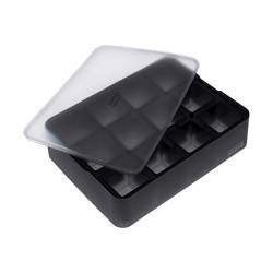 Black silicone cube ice mould 1.57x1.57 inch