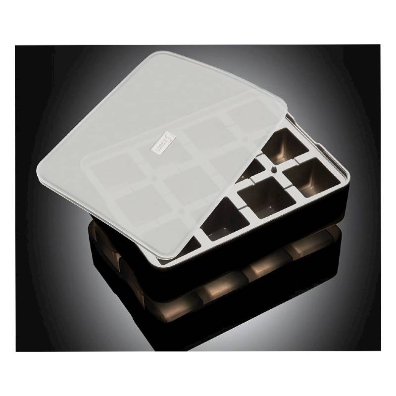 Black silicone cube ice mould 1.57x1.57 inch