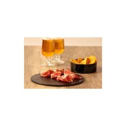 Black wood effect pehd round chopping board 13 inch