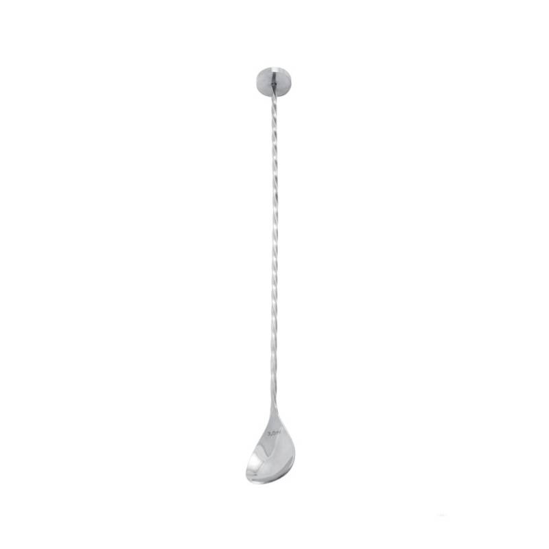 Bar spoon con disco pestello in acciaio inox cm 35
