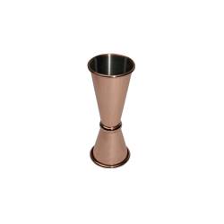 Copper-plated stainless steel slim jigger 0.84-1.69 oz.