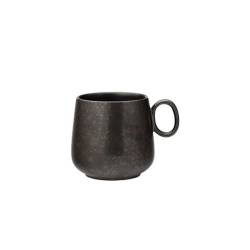 Tazza mug con manico in porcellana nera cl 34
