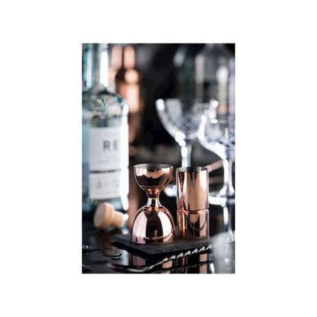 Sided stainless steel coppered jigger 1.01-1.52 oz.