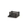 Wood fiber and black pp napkin holder cm 14x14x6.7