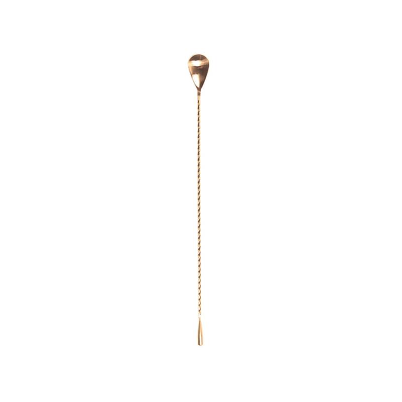 Bar spoon in acciaio inox dorato con goccia cm 40