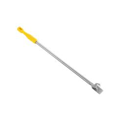 Pinza per teglie pizza in acciaio inox con manico in polipropilene giallo cm 75