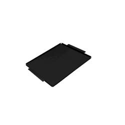 Black aluminium tray with black placemat 7.87x11.81 inch