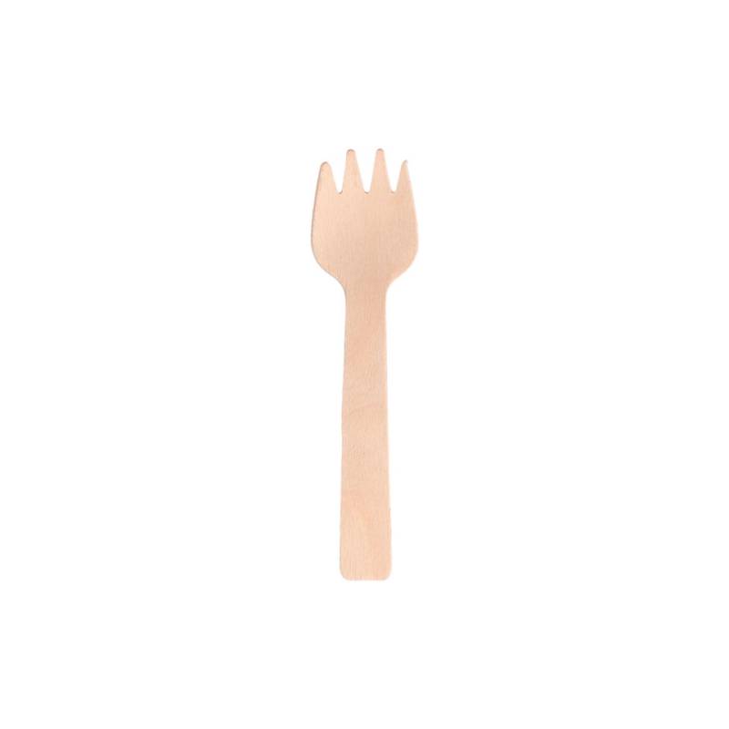 Mini forchetta in legno naturale cm 10,5