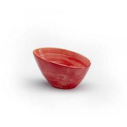 Coppetta appetizer in porcellana rosso peperoncino cm 10,5x7,5x6