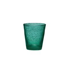 Bicchiere acqua Surf in vetro di colore ottanio cl 30
